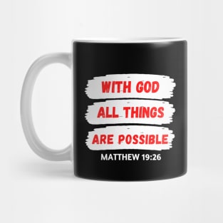 With God All Things Are Possible | Christian Saying Mug